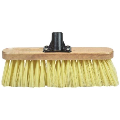 Faithfull Soft Cream PVC Bristle Broom Head 300mm 12in Threaded Socket FAIBRSOFT12R (1/2)