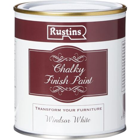 Rustins CHAPW500 Chalky Finish Paint Windsor White 500ml RUSCPW500