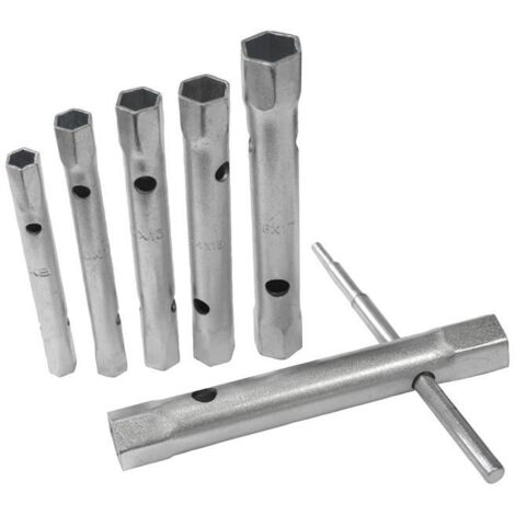 Faithfull Box Spanner Set + Tommy Bar 6 Piece 8-19mm FAISPBOXSET6 (1/5)