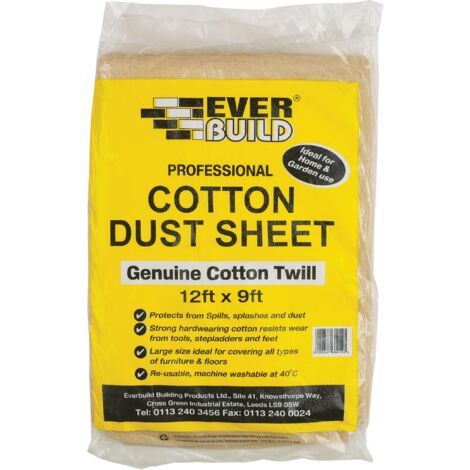 Everbuild DUST Cotton Dust Sheet 3.6 x 2.7m EVBDUST