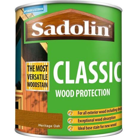 Sadolin 5090979 Classic Wood Protection Heritage Oak 1 litre SAD5090979 (1/3)
