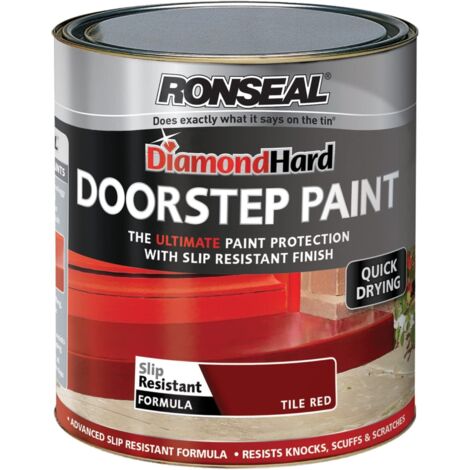 Diamond Hard Doorstep Paint Red 250Ml (1/3)