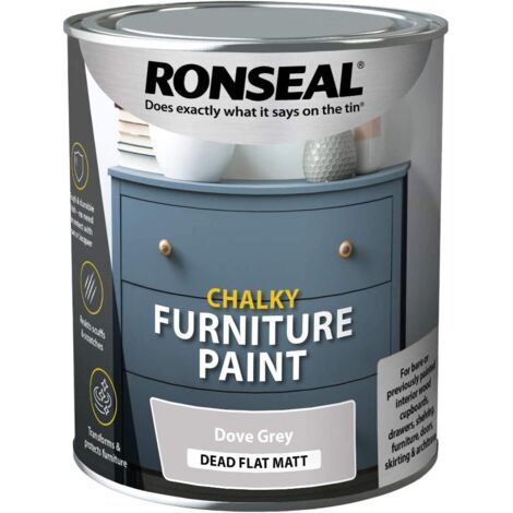 Ronseal Chalky Furniture Paint Dove Grey 750ml RSLCFPDG750