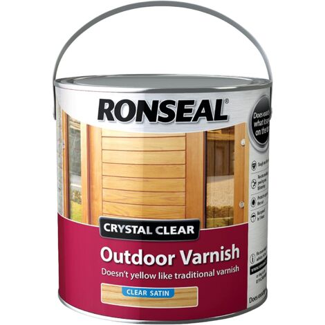 Ronseal 37366 Crystal Clear Outdoor Varnish Satin 2.5 litre RSLCCODVS25L