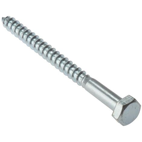 ForgeFix 10CS10200 Coach Screw Hexagon Head Single Thread ZP M10 x 200mm Bag 10 FORCS10200M