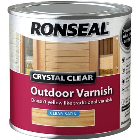 Ronseal Crystal Clear Outdoor Varnish Satin 250ml RSLCCODVS250