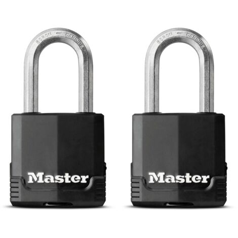 Master Lock M115EURTLF Excell Weather Tough 45mm Padlock 4-Pin - Keyed Alike x 2 MLKM115TLF