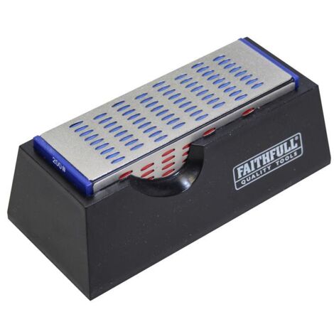 Faithfull Diamond Sharpening Stone 4 Sided 150 x 50 x 50mm FAIDWQUAD