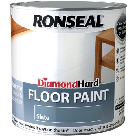 Ronseal 35756 Diamond Hard Floor Paint Satin Slate 2.5 litre RSLDHFPSL25L