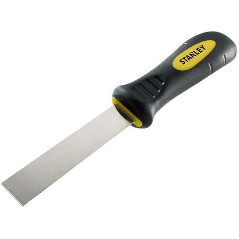 Stanley Dynagrip chisel 25mm stainless steel blade – Curved handle for comfort – Heavy-duty scraping for solvent-based paints (1/3)