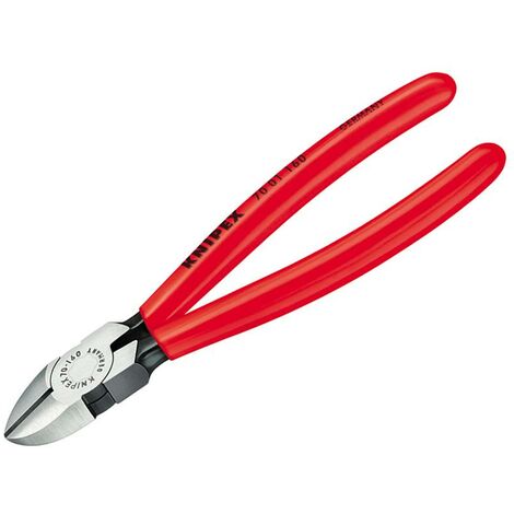 KNIPEX 70 01 180 SB Diagonal Cutter plastic coated black atramentized 180 mm