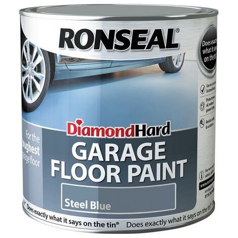 Ronseal 36110 Diamond Hard Garage Floor Paint Steel Blue 2.5 litre RSLDHGFPB25L