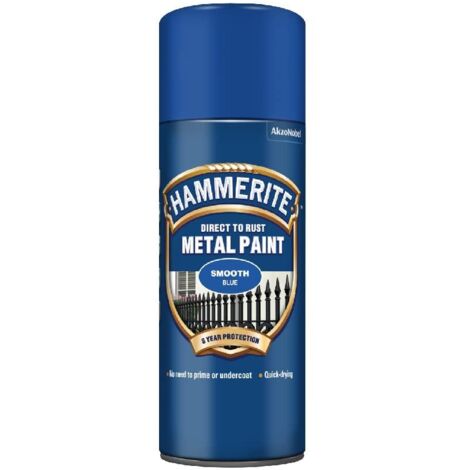 Hammerite 5092970 Direct-to-Rust Smooth Finish Blue Aerosol Spray Paint, 400ml