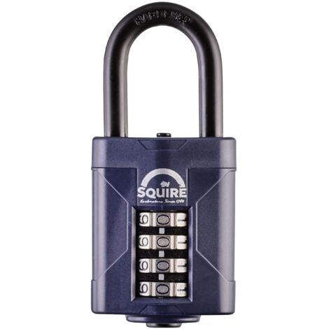 Squire CP50/1.5 CP50/1.5 Combination Padlock 4-Wheel 50mm Long Shackle 38mm HSQCP5015