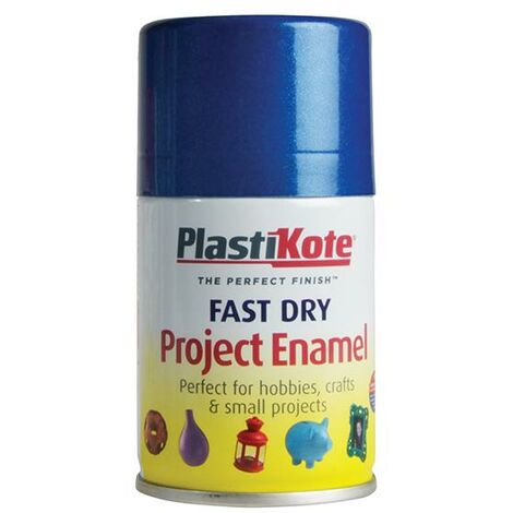 PlastiKote 440.0001350.046 Fast Dry Enamel Aerosol Metallic Blue 100ml PKT135S