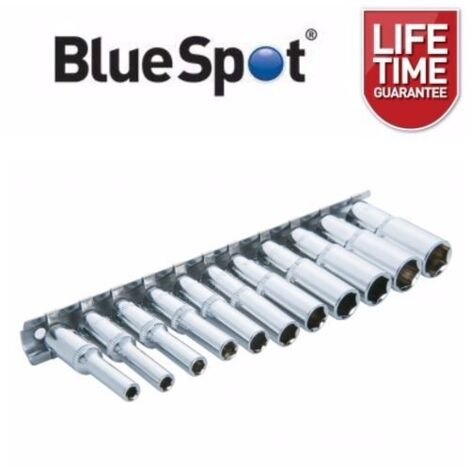 Bluespot 11-Piece Deep Metric Socket Set 1/4in Square Drive 4-13mm (1/3)