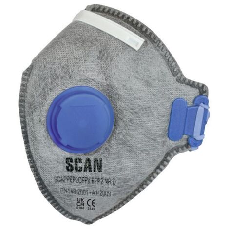 Scan SCAPPEP2OFFV 3 X FFP2V NR Valved Respirator Safety Dust Odour Masks (1/2)