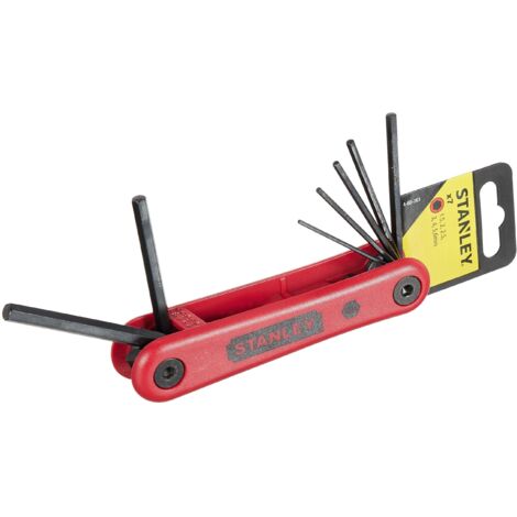 STANLEY 4-69-261 Folding Hexagon Key Set,7 Piece (1.5-6mm) STA469261