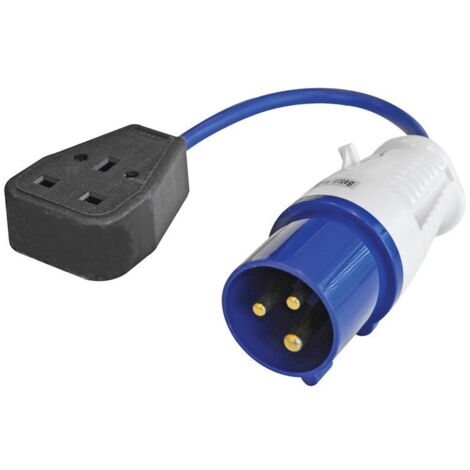 Faithfull Power Plus SY-CZ-28 240V 3-Pin Plug to 3-Pin Socket Fly Lead with 35cm Lead
