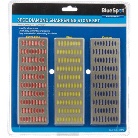 BlueSpot Tools 19275 Diamond Stone Set of 3 2 x 6in B/S19275 (1/3)