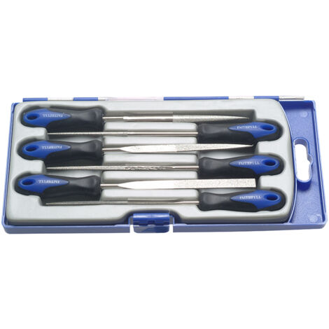 Faithfull 6-Piece Diamond Needle File Set for Precision Filing and Finishing