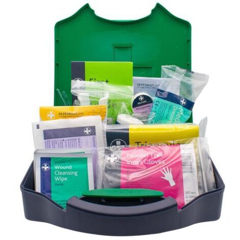 First aid kit for travel and home – Compact polypropylene briefcase with wall bracket – Includes essential bandages and tools – Scan (1/6)