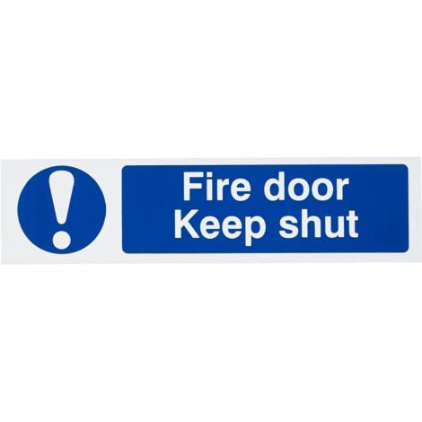 Scan 5004 Fire Door Keep Shut - PVC 200 x 50mm SCA5004