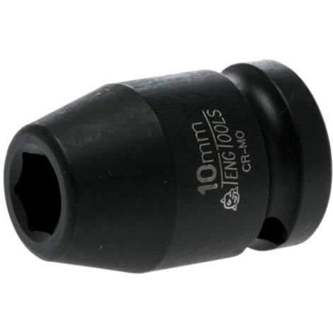 Teng 920510N Impact Socket Hexagon 6-Point 1/2in Drive 10mm TEN920510N