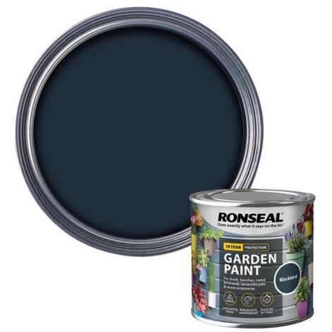 Ronseal 37382 Garden Paint Black Bird 250ml RSLGPBLKB250