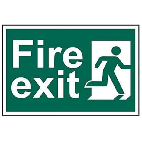 Scan 1507 Fire Exit Man Running Right - PVC 300 x 200mm SCA1507 (1/2)