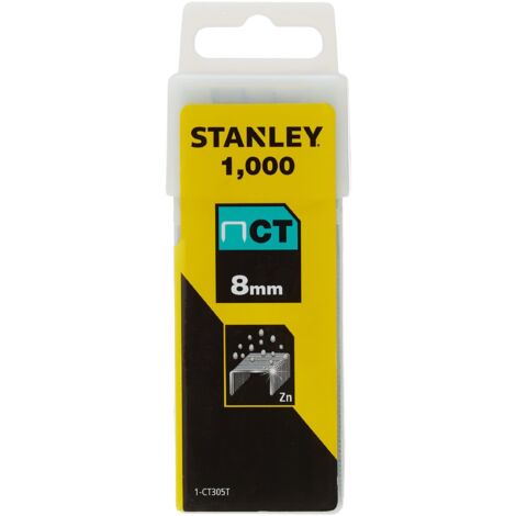 Stanley Tools Flat Narrow Crown Staples 8mm - Pack of 1000