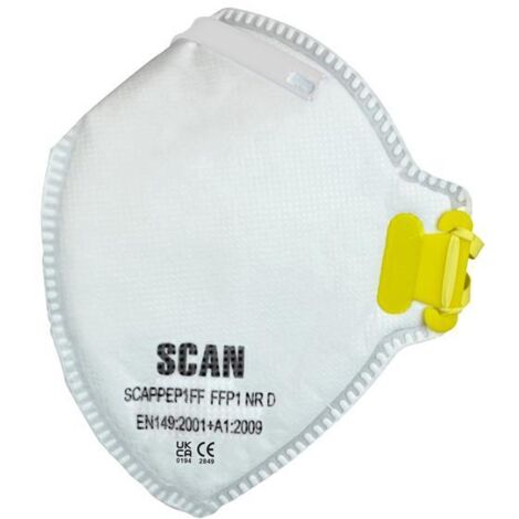 Scan 2EFA21 Fold Flat Disposable Mask FFP1 Pack Of 3 SCAPPEP1FF (1/2)