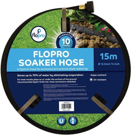 Flopro 70300036 Flopro Soaker Hose 15m 12.5mm (1/2in) Diameter FLO70300036 (1/3)