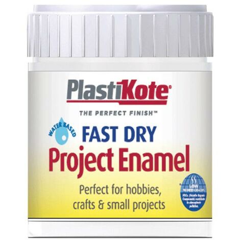 Plastikote Fast Dry Enamel Paint 59ml Bottle - Gloss White