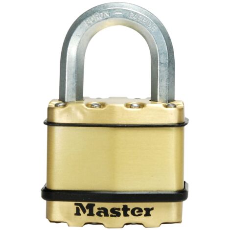 Master Lock M5BEURD Excell Brass Finish 50mm Padlock 4-Pin MLKM5B (1/5)