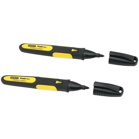 Stanley Tools Fine Tip Marker Black - Pack of 2