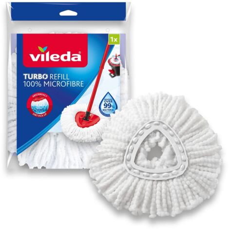 Vileda Replacement Mop Head for Easy Wring & Clean Spin Mop, White, 1 Piece