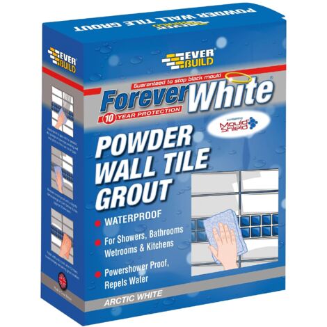 Everbuild FWPOWGROUT3 Forever White Powder Wall Tile Grout 3kg EVBFWGROUT3