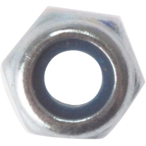 Forgefix Nyloc Hexagon Nut M4 Zinc-Plated Bag of 100 (1/3)
