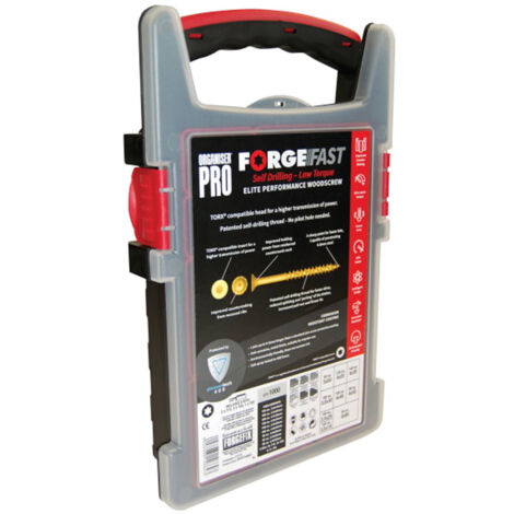 ForgeFix OPFFT1000Y ForgeFast TORX Compatible Wood Screw Organiser Pro 1000 Piece FORFFT1000Y