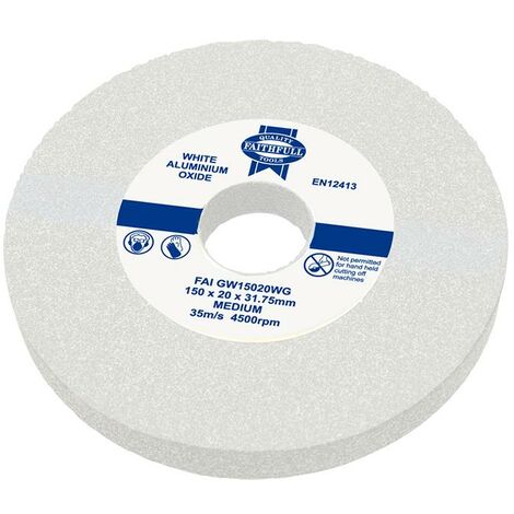 Faithfull General Purpose Grinding Wheel 200 x 25mm White Medium FAIGW20025WG