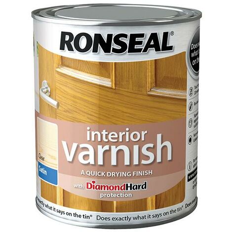 Ronseal Interior Varnish Quick Dry Satin Clear 750ml RSLIVSCL750