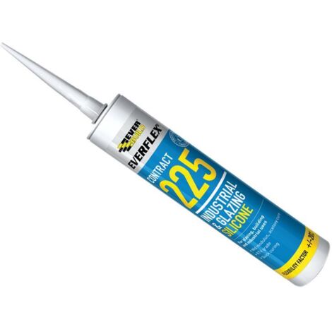 Everbuild 225TR Everflex 225 Industrial & Glazing Silicone Translucent 295ml EVB225TR