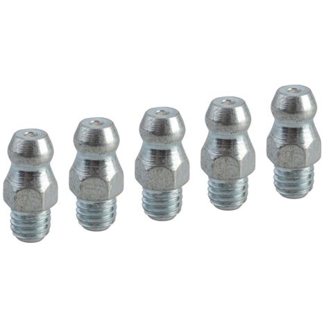 Faithfull AGN8422 Grease Nipple Straight M6 x 1.0 Pack 5 FAIGGN6100M