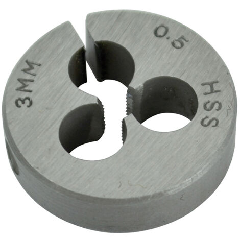 Faithfull ADR8291 HSS Straight Flute Split Die M3 x 0.5, 13/16in OD FAIHSSDM3