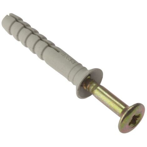 Forgefix M8 x 80mm Hammer Fixing with Nylon Plug and Pozi Screw Bag of 10 (1/3)