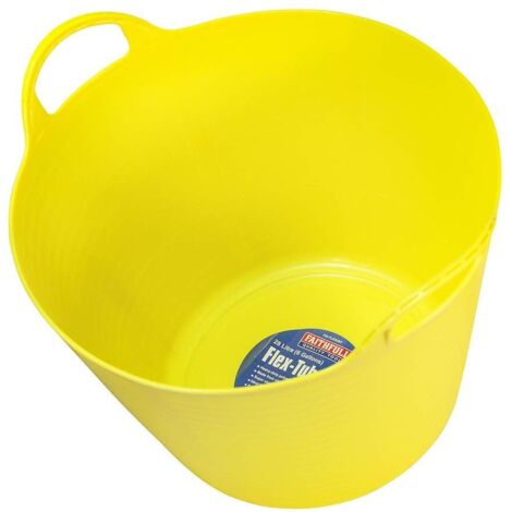 Heavy-Duty 28-Litre Yellow Polyethylene Flex Tub by Faithfull