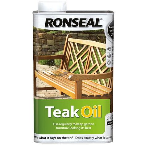 Ronseal Garden Furniture Teak Oil Can 500ml RSLTO500