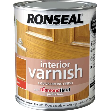 Ronseal Interior Varnish Quick Dry Gloss Antique Pine 250ml RSLINGAP250
