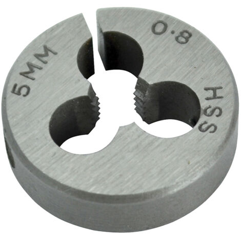 Faithfull HSS Straight Flute Split Die M5 x 0.8,, 13/16in OD FAIHSSDM5